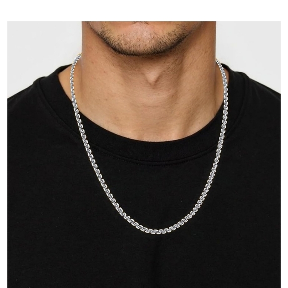 5mm Elegant Stainless Steel Silver Chain Hip Hop Necklace 24" - Picture 5 of 11